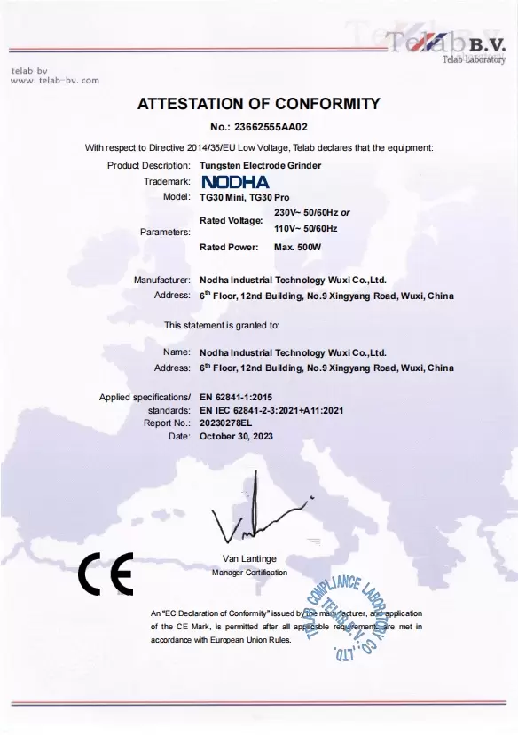 Certificado CE-LVD 23662555AA02